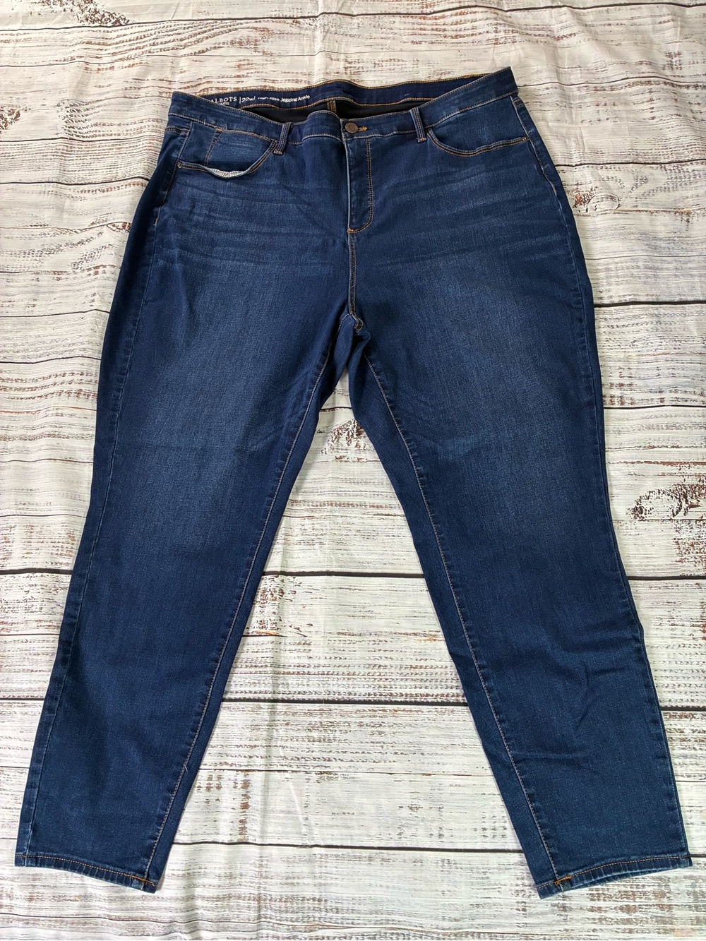 Talbots Flawless Jeans Women’s 22W High Rise Jegging Ankle Dark Wash